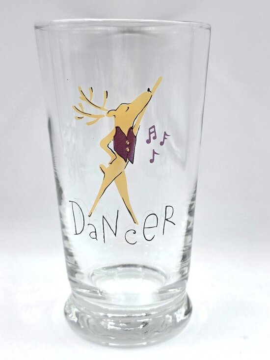 POTTERY BARN Retired Christmas Reindeer Tumbler Glasses Set of 7 Discontinued - Picture 5 of 9